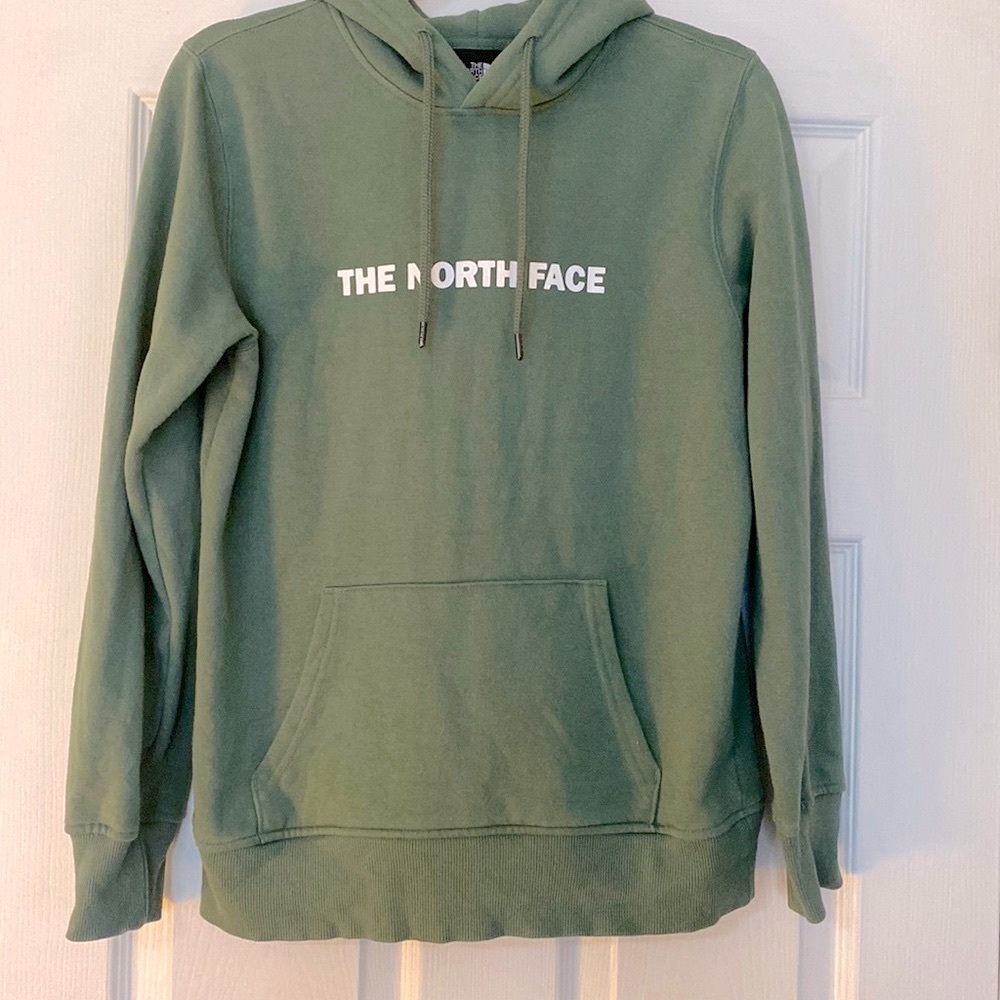Sage Green North Face Hoodie Extra Small